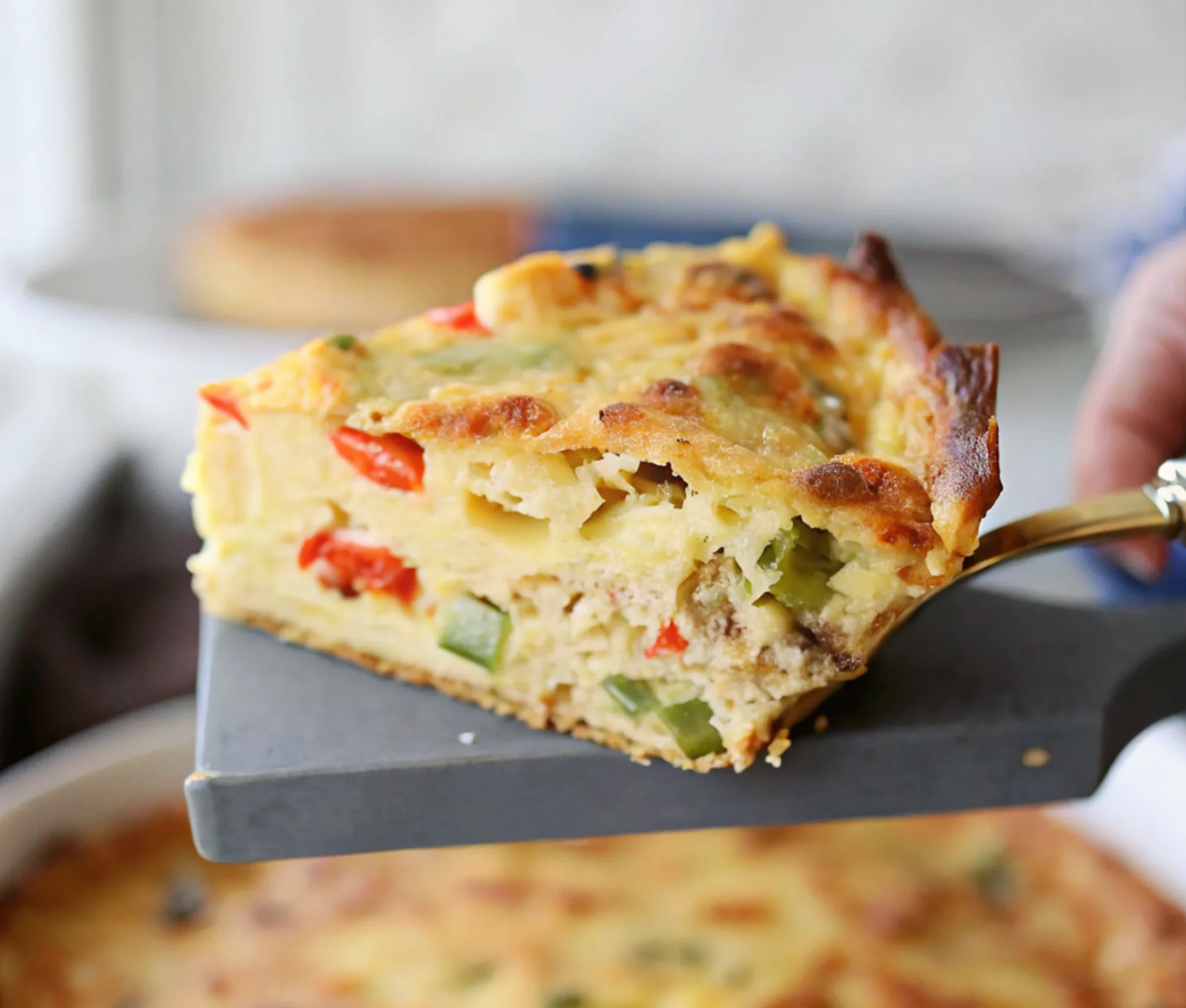 high protein egg bake with cottage cheese