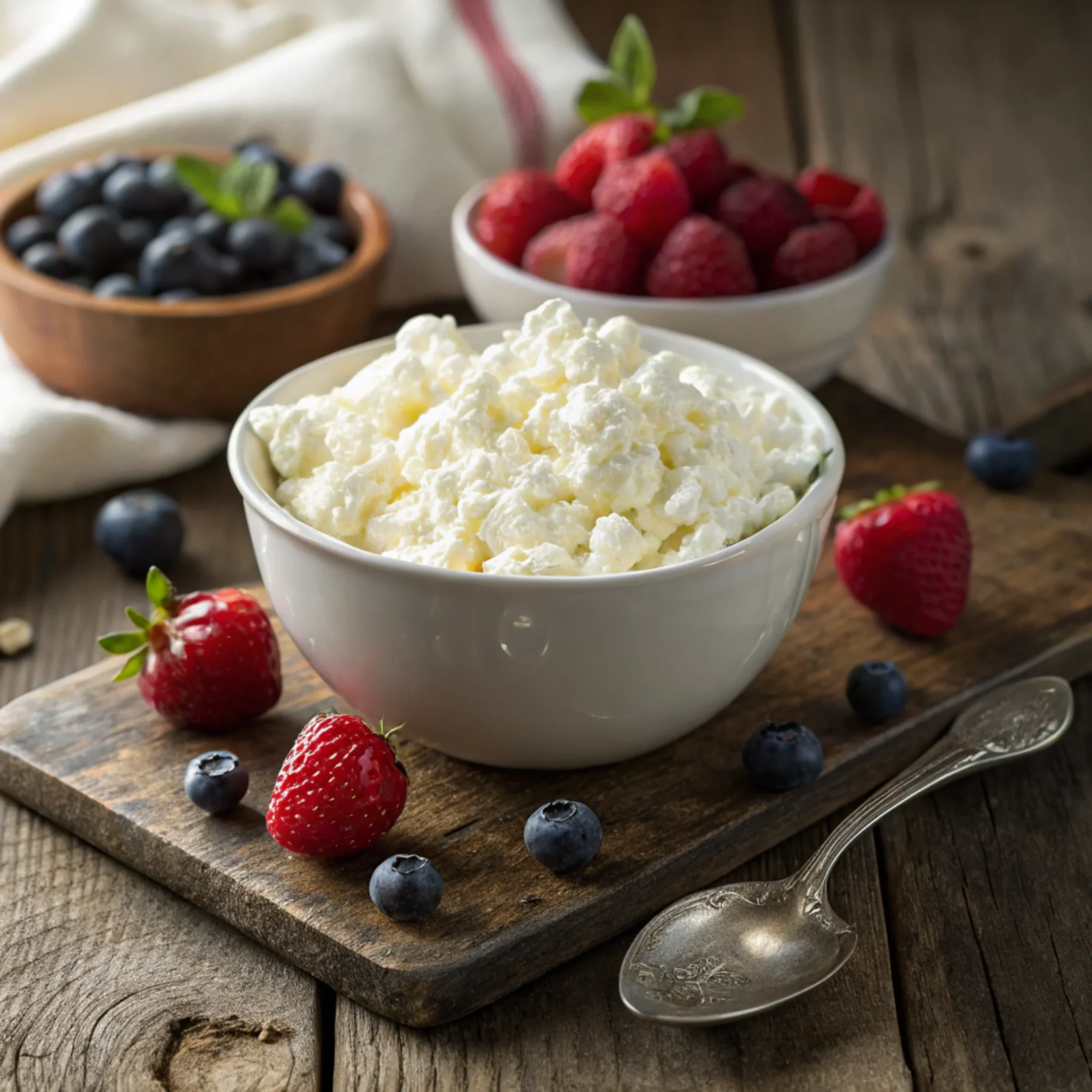 nutritional information low fat cottage cheese with berries