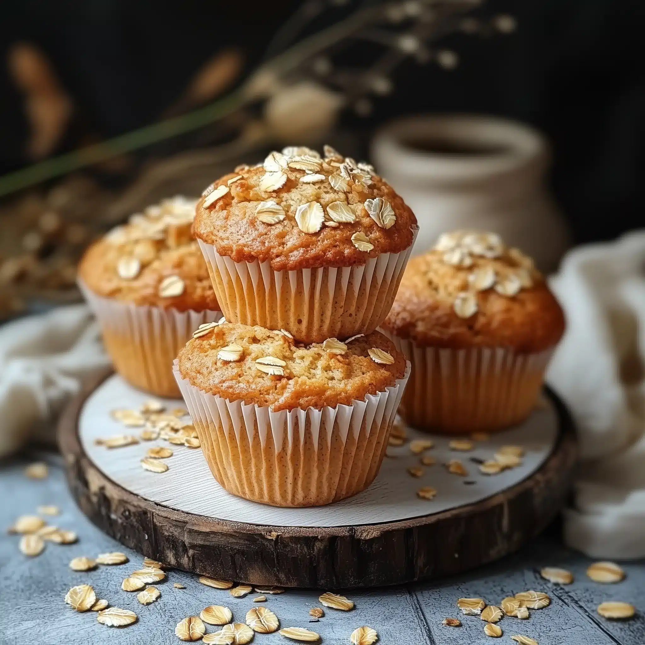 Cottage cheese oat muffins